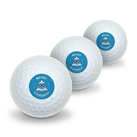 GRAPHICS & MORE Mount Cleverest Everest Reading Book Funny Humor Novelty Golf Balls 3 Pack