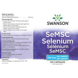 Swanson Semsc Selenium 200 mcg 120 Capsules