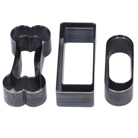 6PCS Cutting Dies Set Leather Craft Punch Hollow Cutter Tool Rectangle Oval Bone Shape