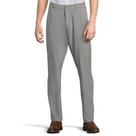 Johnston & Murphy Men's XC4 Performance Flat Front Pants, Heather Gray