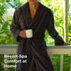 Cariloha Plush Bath Robe | Graphite | Unisex, Small/Medium |