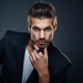 JewelryWe Vintage Cross Rings Stainless Steel Christian Cross Religious Rings for Men,Black(US Size 12)