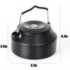 Camping Kettle 1.6L, Portable Outdoor Tea Kettle, Hard-Anodized Aluminum Coffee
