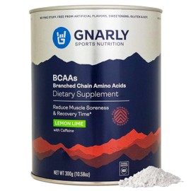 Gnarly Nutrition Gnarly Nutrition BCAA Powder, Lemon Lime ?C Pre-workout BCAAS Amino Acids ?C NSF Contents Certified ?C Supplement to Support and Rebuild Muscle ?C Lemon Lime with Caffeine, 10.58 oz