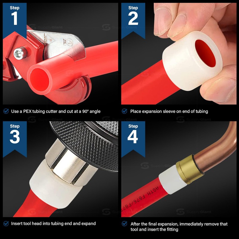 Pex-A Expansion Copper Stub Out Elbow 1/2" x 3-1/2" x