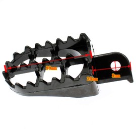 YOFMOO PW50 PW80 Foot Pegs Rest Footpegs Compatible with Yamaha PW 50 80 BW80 1981-2015 DT50 RT100 RT180 T225S TT225T TTR110 TTR50E TTR90 TW200 WR200 WR250 WR500 XT225 XT250 XT350 XT600 YZ125 Black