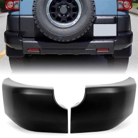 Unbranded Pair Black Rear Corner Bumper End Cap Pad LH & RH  For 08-14 Toyota FJ Cruiser