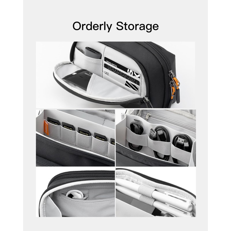 Inateck Electronics Organizer, Splashproof Travel Cable Organizer, Travel Organizer Tech