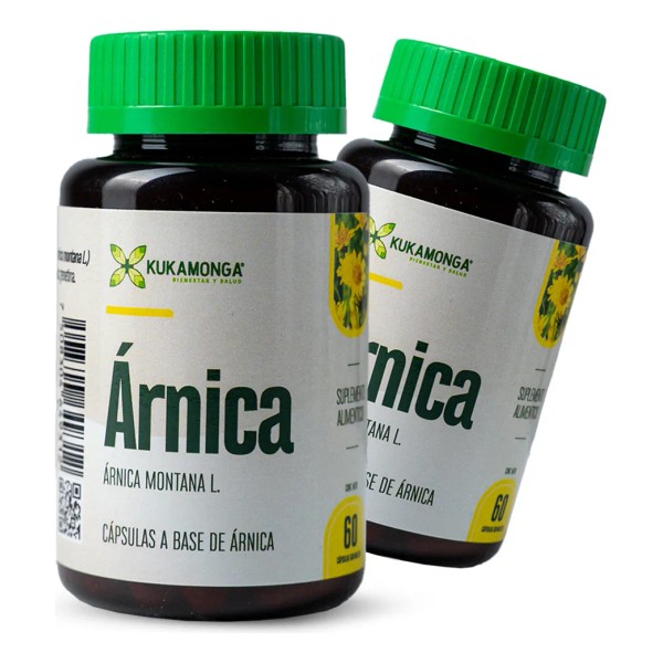 2 Frascos de rnica 60 Cpsulas cu Apoya la Circulacin,