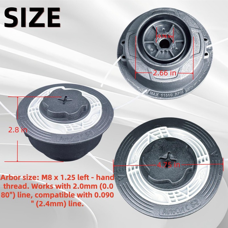 HHLZDHH 3 - Pack C6-2 Trimmer Head for Stihl FS38