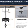 6 Feet Industrial Black Light Fixture Chain Kit with Ceiling