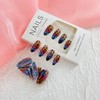 Almond Press on Nails Medium Fake Nails with Designs Leopard
