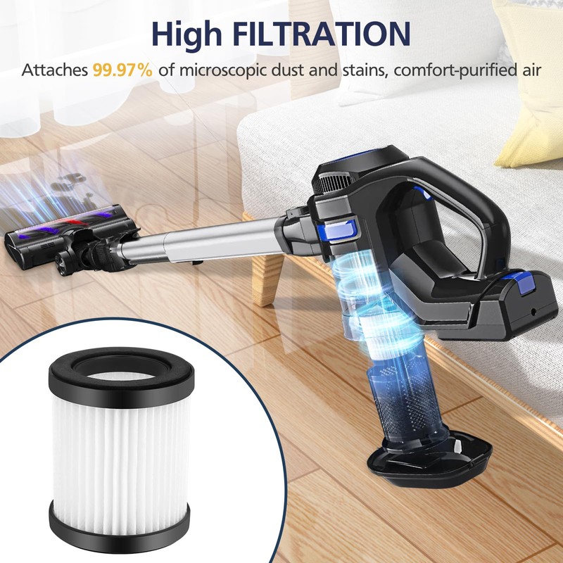 XL-618A Fliter Compatible with Moosoo XL-618A and M8-PRO Cordless Vacuum,