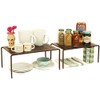 DecoBros Expandable Stackable Kitchen Cabinet and Counter Shelf Organizer,Bronze
