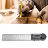 Digital Angle Ruler 200mm 360 Degree Lockable LCD Clear Display