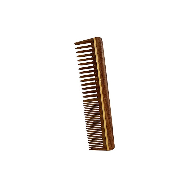 RoyaltyRoute Handcrafted Sheesham Wood Comb - Wide Tooth Detangling Wooden