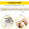 Gold Shower Curtain Hooks, 55 Inch Ball Chain Design, 12