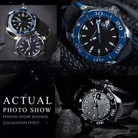 Nizonlaie Nylon Leather Watch Band Quick Release Waterproof Oxford Fiber Nylon Genuine Leather Deployant Watch Band Strap Nylon Leather Universal Replacement Bracelet Strap 20mm 22mm for Men Women