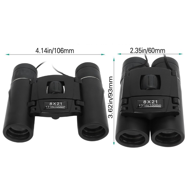 8x21 Binoculars 131m/1000m Compact Lightweight Mini Binoculars for Adults Kids