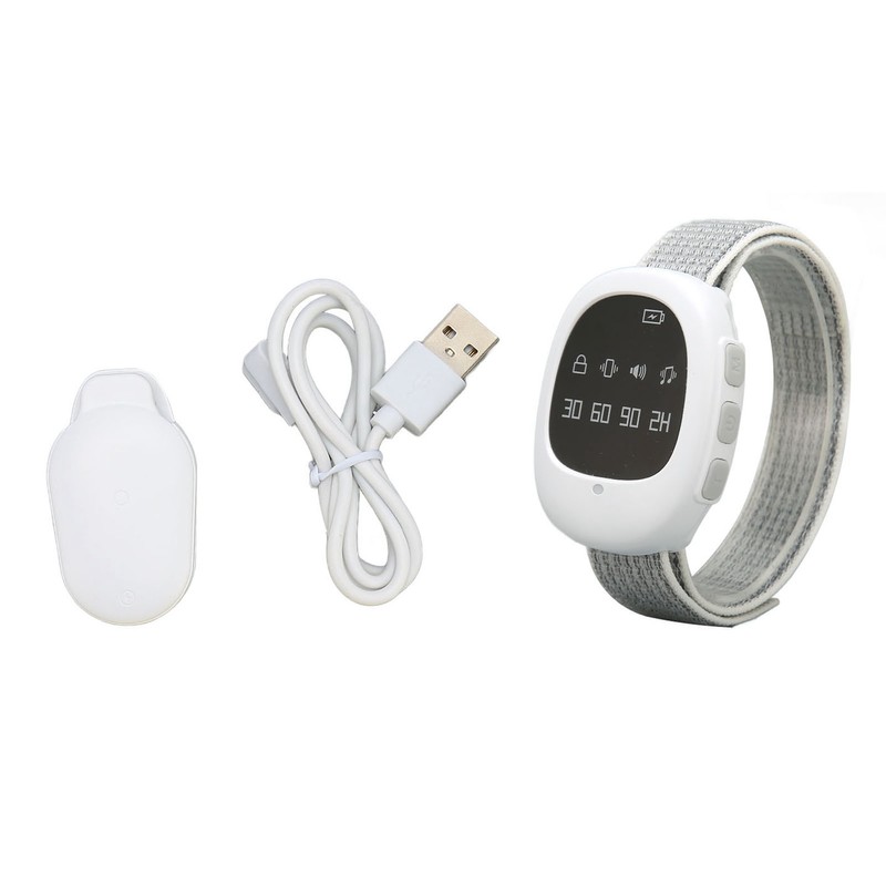 Wireless Bedwetting Alarm 4 Timing Music Vibration Bedwetting Sensor Watch