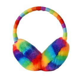 YLYMWJ Kids Earmuffs Winter Rainbow Ear Warmers Super Soft Faux Furry Ear Muffs Cover Outdoor Skiing Thermal Ear Protector (3-8Y)