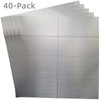40-Pack 3"x6" Brushed Silver Aluminum Peel and Stick Tile Backsplash