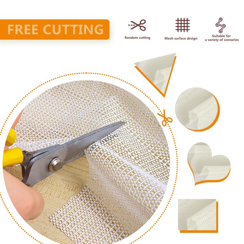 VABNEER Anti Slip Rug Underlay, 140x200cm Multipurpose PVC Cuttable Anti