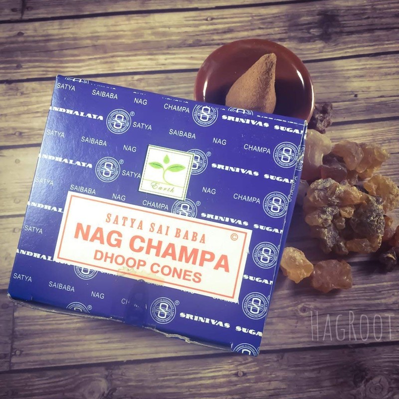 Satya Nag Champa Incense Cones, 12 Cones x 12 Packs