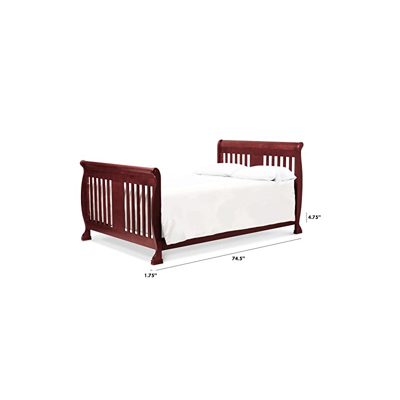 DaVinci Hidden Hardware Twin/Full-Size Bed Conversion Kit (M5789) in Rich