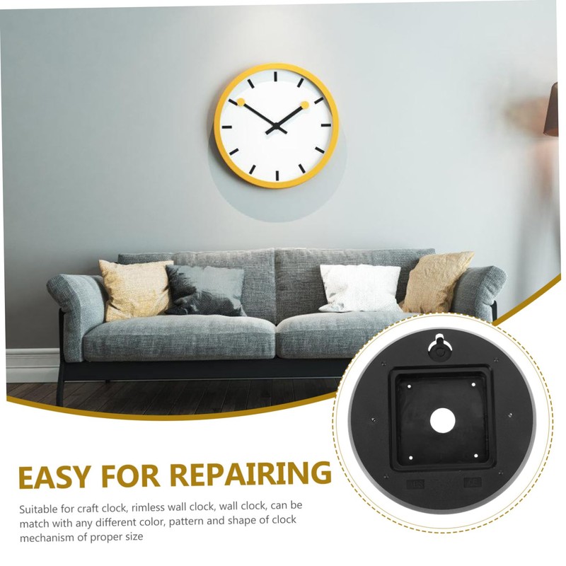 TEHAUX Clock Replacement Back Cover Plastic Accessory for DIY Wall