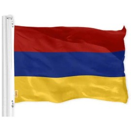 UD_G128 Combo Pack: USA American Flag & Armenia Armenian Flag 3x5 FT Printed 150D Polyester