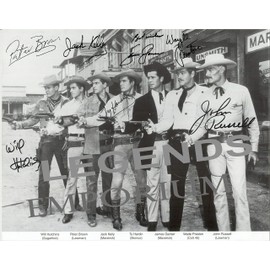Warner Brothers AUTOGRAPH COPY of Western TV Stars - MAVERICK, LAWMAN, SUGARFOOT, BRONCO, COLT 45