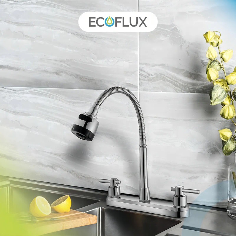 Mezcladora Para Fregadero Flexible Llave Cocina Cuerpo Latón