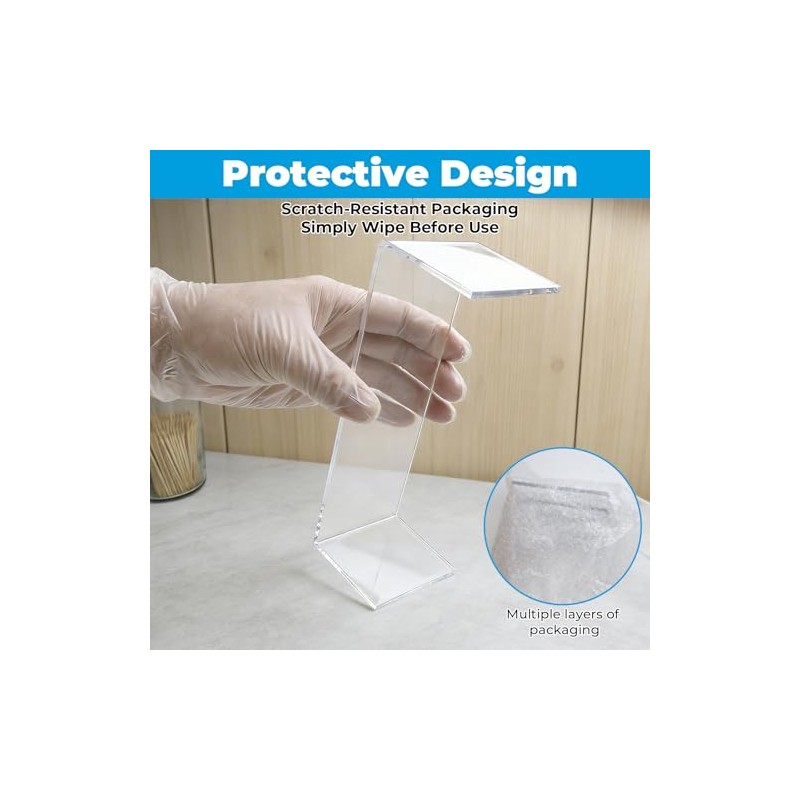Pack of 4 Kitchen Organiser Shelves, Transparent Kitchen Cabinet Organiser,