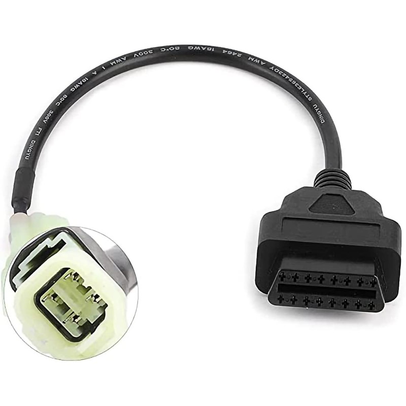 Motocicletas OBD2 a 4 pines, cable adaptador de diagnóstico para