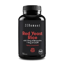 Zenement | Red Yeast Rice with 9mg of CoQ10, 540 Tablets | Vegan, Gluten-Free, Citrinin Free