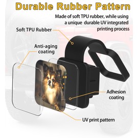 CHUANJI Trailer Hitch Cover 2 Inch Cool Tow Hitch Cover Chihuahua Dog,Receiver Tube Hitch Plug for Jeep Toyota Tundra Tacoma Ford F150 F250 Gmc Denali Honda Civic At4 Truck Towing Accessories