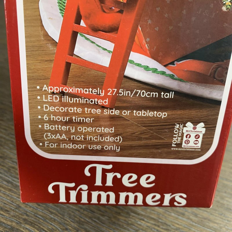 Mr. Christmas 27.5" Tree Trimmer Elves on a Ladder LED