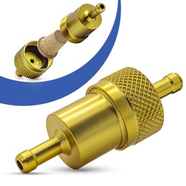 Universal Fuel Filter 7 mm Aluminium Petrol Filter Car Motorcycle Gold