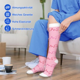 FuelMeFoot 6 Pairs of Compression Socks for Men and Women, Colourful Compression Socks, Support Stockings for Running, Sports, Flight, Travel, Cycling, 02-multi-6 pair