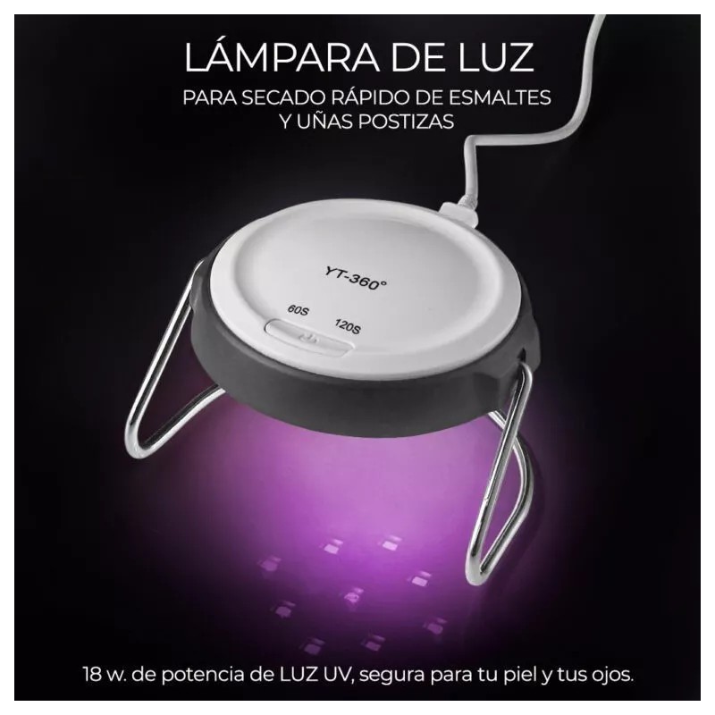 EGTMA Lámpara Secadora De Uñas Con 9 Leds 18 Watts