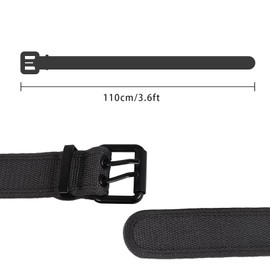 XDGBGFN Rivet Belt for Men and Women, Adjustable Double Hole Black Rivet Belt Fabric Belt, black