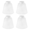 Eidonta 4 Pack White Frosted Glass Shade Replacements, Bell Shaped