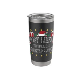 Most Likely To Tell Bad Christmas Jokes Christmas Stainless Steel Insulated Tumbler