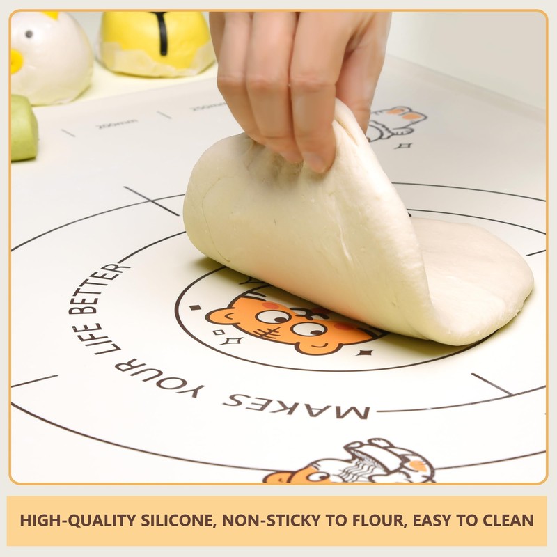 COOKSTYLE 34x24 Inch Extra Thick Silicone Pastry Board, Silicone Baking