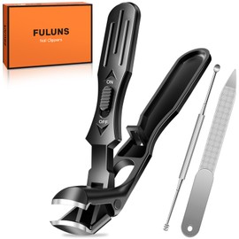 Angled Head Nail Clippers for Seniors Thick Nails,Toenail Clippers for Men with Wide Opening Heavy Duty ToeNail Clippers with Catcher No Splash Fingernail Clipper Nail Cutter Trimmer Gifts for Men