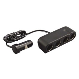 Tsuchiya Yac PZ-727 Car Supplies, Socket Distributor, 4 Row Separate Sockets, Cord Type, Length 7.1 x Width 5.1 inches (18 x 13 cm)