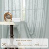 LAMIT Semi Sheer Linen Curtains 54 Inch Length 2 Panels,