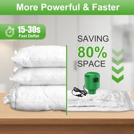 Electric Pump for Vacuum Storage Bags, Portable Vacuum Bag Pump, Electric Vacuum Pump for Storage Bags, Great for Various Vacuum Seal Bags for Clothing,Blankets,Bedding- Green (No Bags)