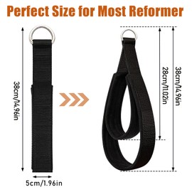 Pilates Loops Compatible with Tonal Smart Home Gym, Double Loop Soft Lined Pilates Straps with T Lock Adapter, W/Snap Hooks